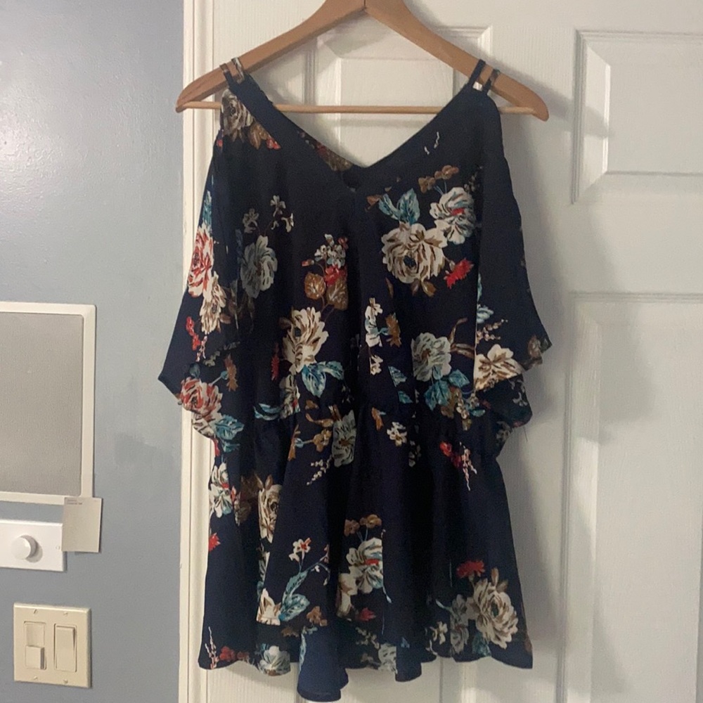 Off shoulder peplum top